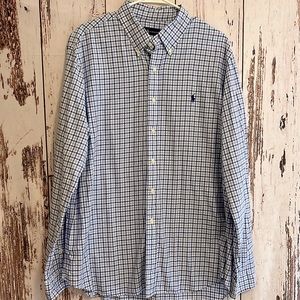 EUC Men’s Ralph Lauren Button Down Long Sleeve Plaid Shirt. Size XL